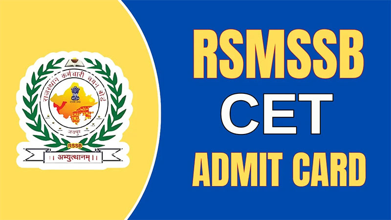 RSMSSB CET Admit Card